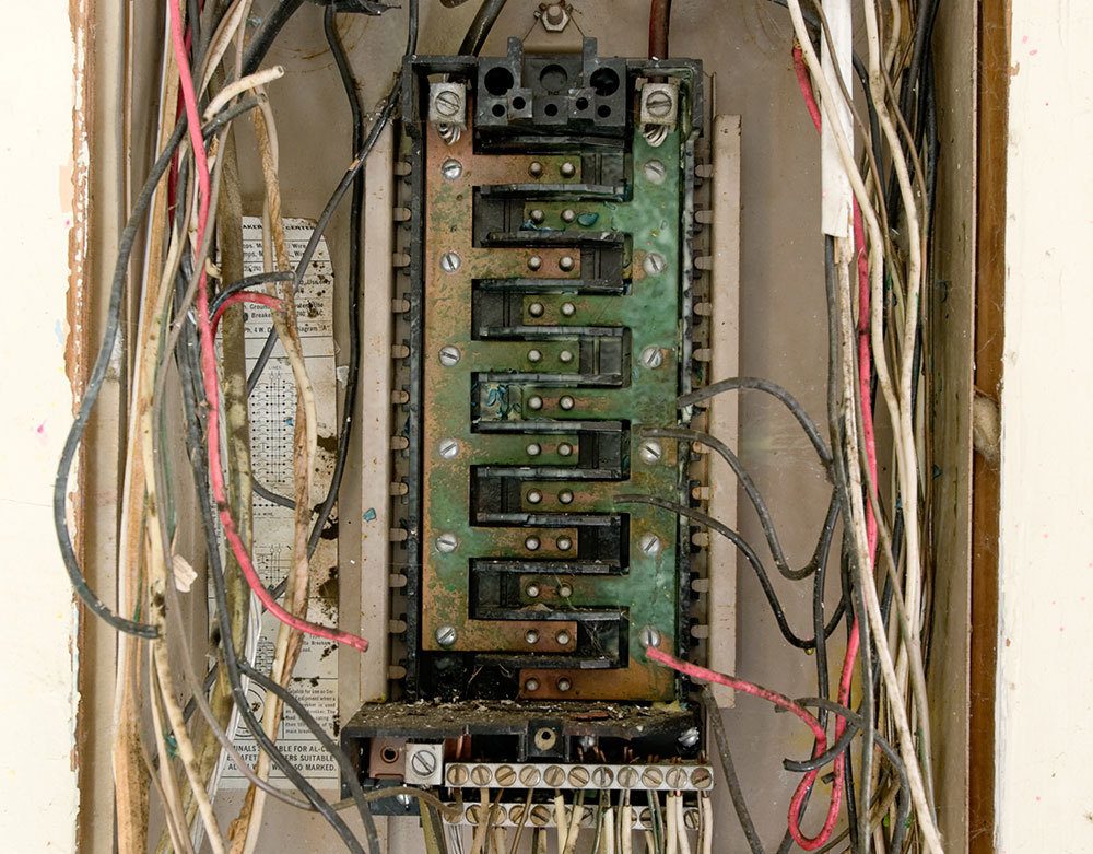 Old Electrical Panel Requiring Upgrade