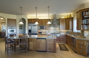 Pendent and ambient kitchen lighting